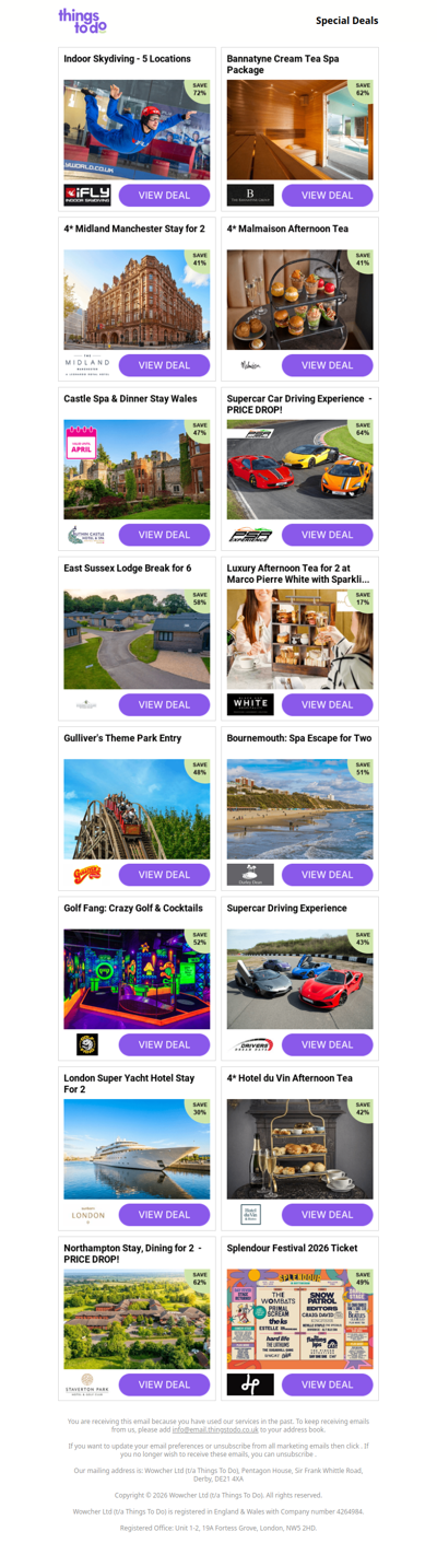 Discover something worth leaving the house for 😉 Browse Deals
