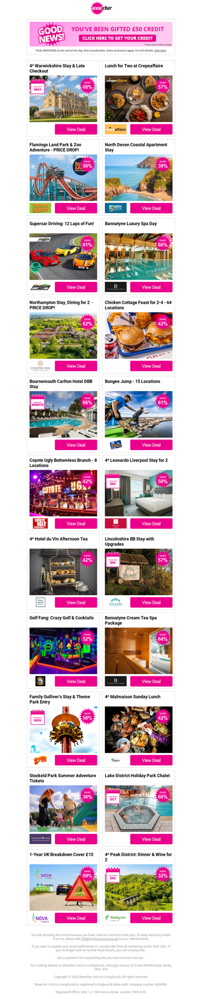 Click Inside for £50 Credit & Unmissable Deals 💸