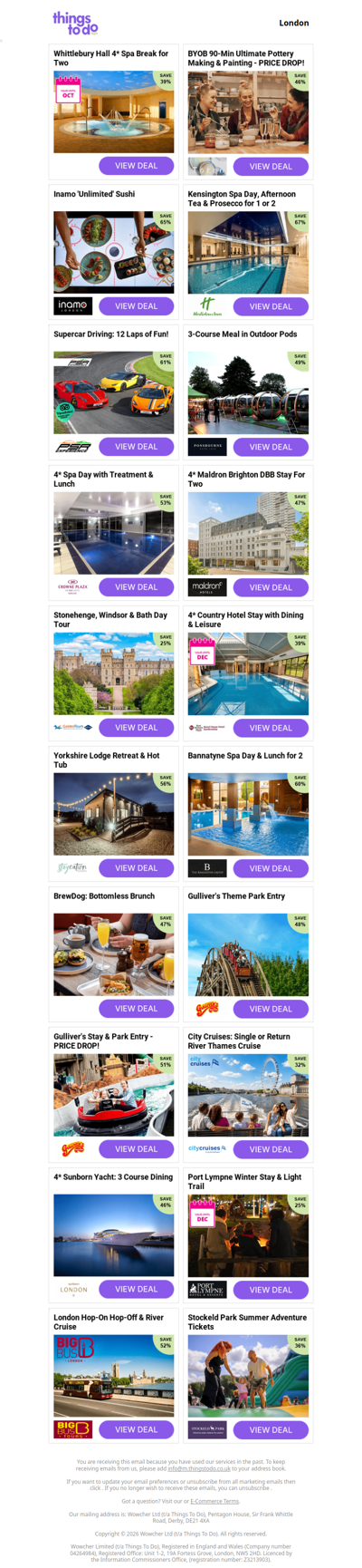 Whittlebury Hall 4* Spa Break for Two | BYOB 90-Min Ultimate Pottery Making & Painting | Inamo 'Unlimited' Sushi | Kensington Spa Day, Afternoon Tea & Prosecco for 1 or 2 | Supercar Driving: 12 Laps of Fun!