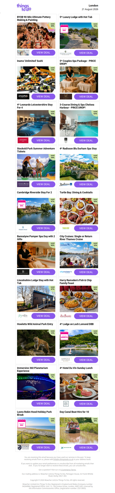 BYOB 90-Min Ultimate Pottery Making & Painting | 5* Luxury Lodge with Hot Tub  | Inamo 'Unlimited' Sushi | 5* Couples Spa Package - PRICE DROP! | 4* Leonardo Leicestershire Stay For 4