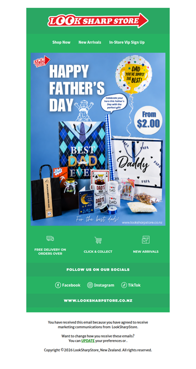 Everything you need for Father’s Day from just $2.00 👔
