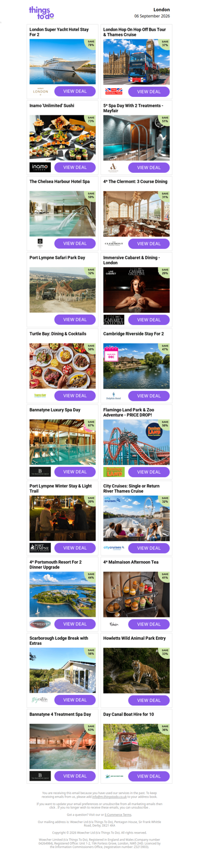 London Super Yacht Hotel Stay For 2 | London Hop On Hop Off Bus Tour & Thames Cruise | Inamo 'Unlimited' Sushi | 5* Spa Day With 2 Treatments - Mayfair | The Chelsea Harbour Hotel Spa