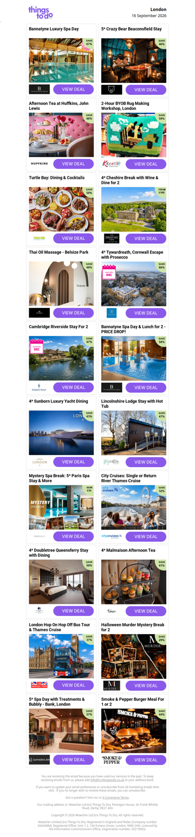 Bannatyne Luxury Spa Day | 5* Crazy Bear Beaconsfield Stay | Afternoon Tea at Huffkins, John Lewis | 2-Hour BYOB Rug Making Workshop, London | Turtle Bay: Dining & Cocktails