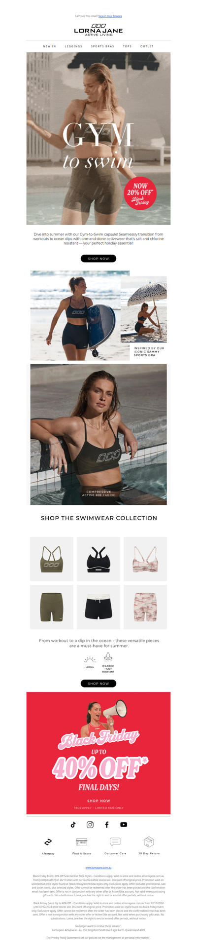 20% OFF Gym to Swim Capsule 🏋️‍♀️🏊‍♀️