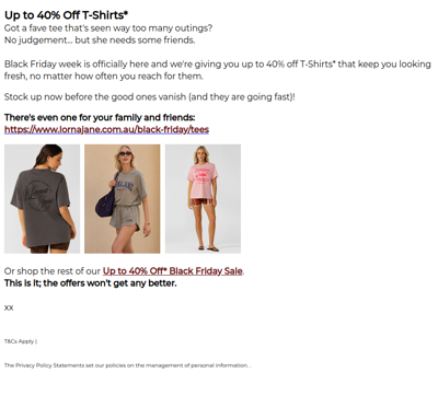 For Christmas? New tees. Obviously.