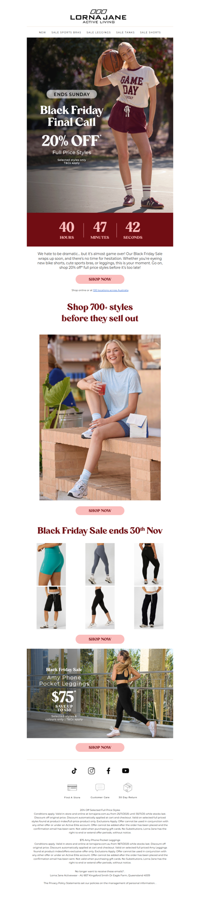 20% Selected Full Price Styles - Final Call ☎️