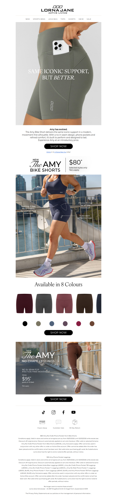 MEMBER'S OFFER on our Amy Bike Shorts