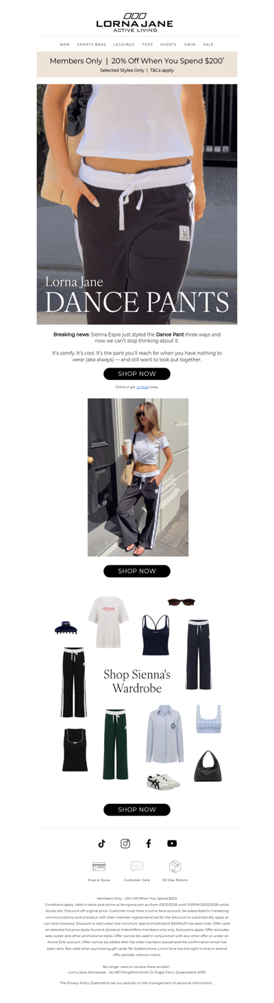 SPOTTED: @siennaespie in Dance Pants 👀