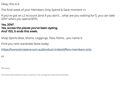 [Final Week] Sign in & Save (20%*)