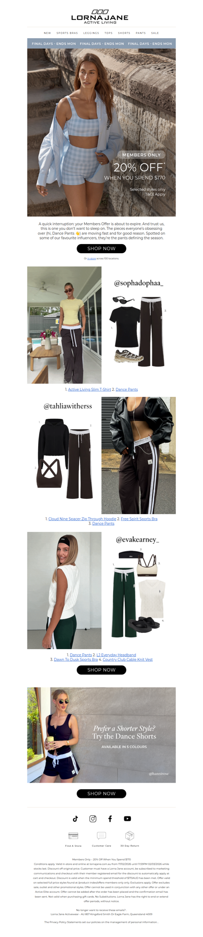 Final Days to Spend & Save (20%*)