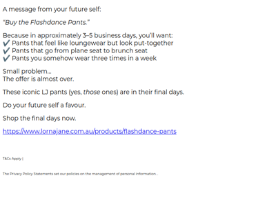 Do your future self a favour...