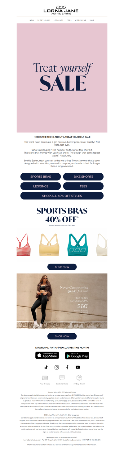 She who treats herself, wins Easter.