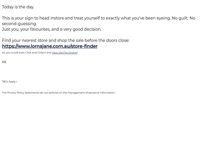 The Treat Yourself Sale ends today 🛍️