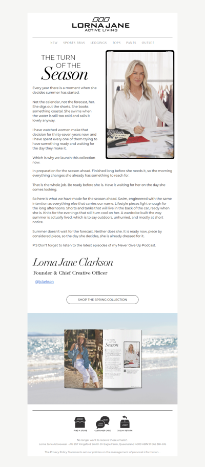 A Message From Lorna Jane 💌