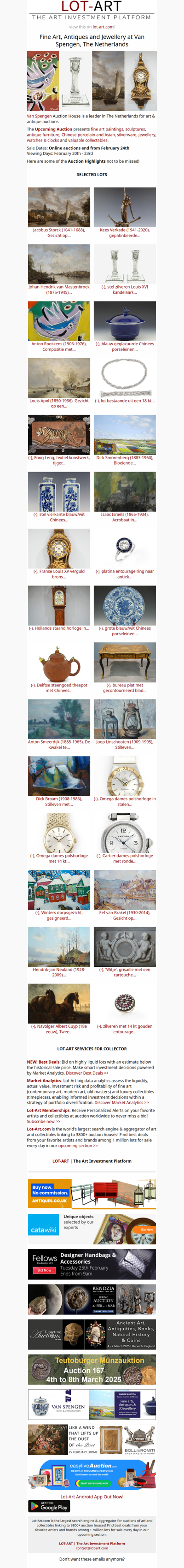 Fine Art, Antiques and Jewellery at Van Spengen, The Netherlands