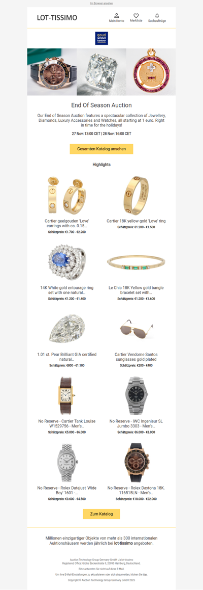 Schmuck, Diamanten, Luxus-Accessoires & Uhren