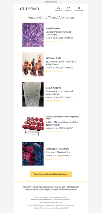 Kommende Timed Auktionen