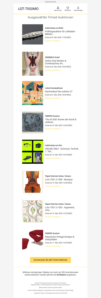 Kommende Timed Auktionen