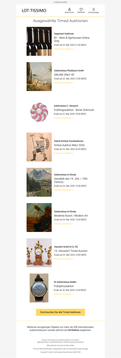 Kommende Timed Auktionen