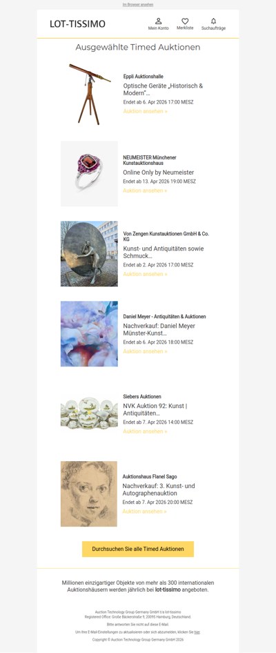 Kommende Timed Auktionen
