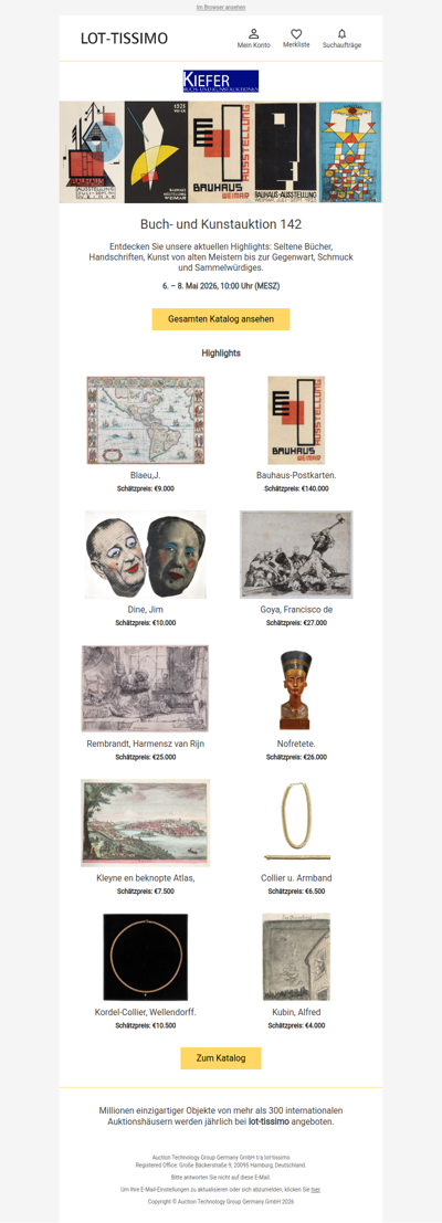 Seltene Bücher, Alte Meister bis Zeitgenossen, Schmuck