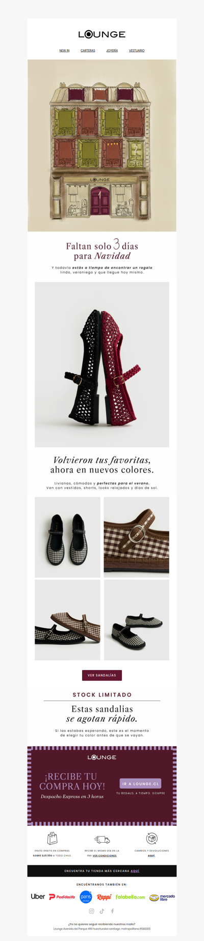 🎄 Faltan 3 días: Sandalias favoritas + Despacho Express