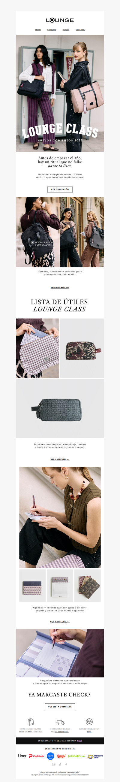 Pasemos la lista ✏️ Lounge Class 2026