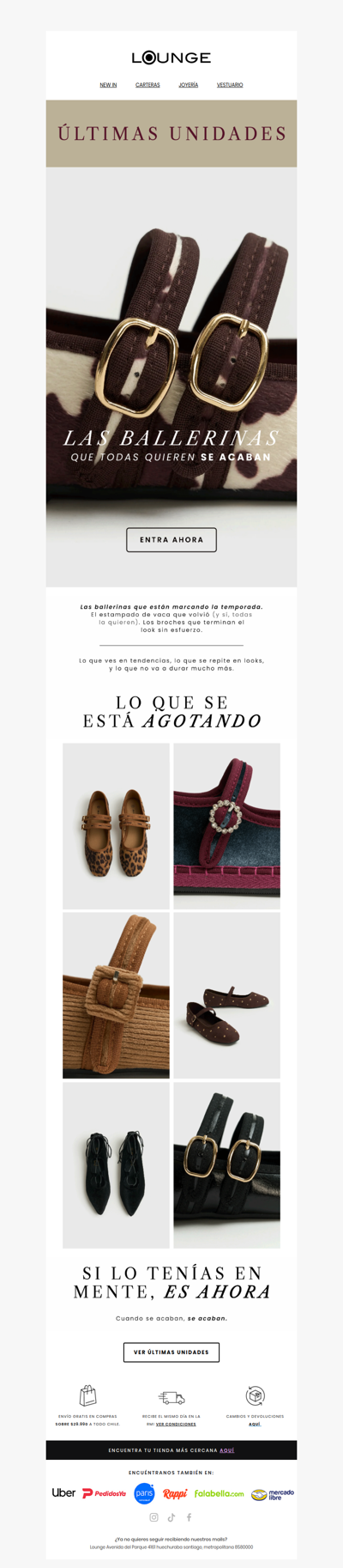 Últimas unidades ⚠️ Ballerinas que ya se están agotando