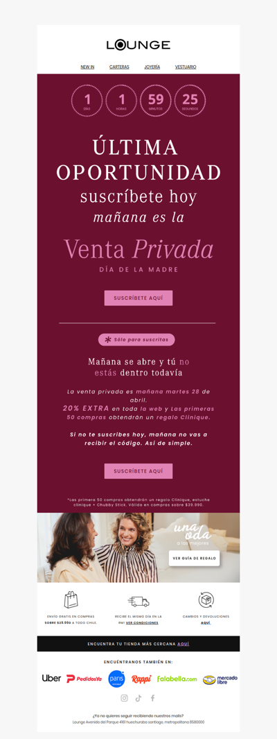 Última oportunidad  (Mañana es la venta privada) ⏰