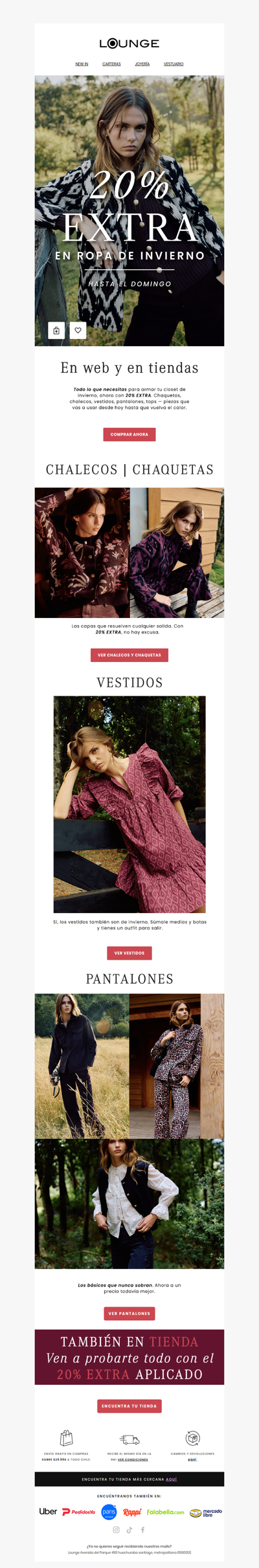 Moda Invierno 🖤 20% EXTRA en toda la ropa que necesitas este invierno