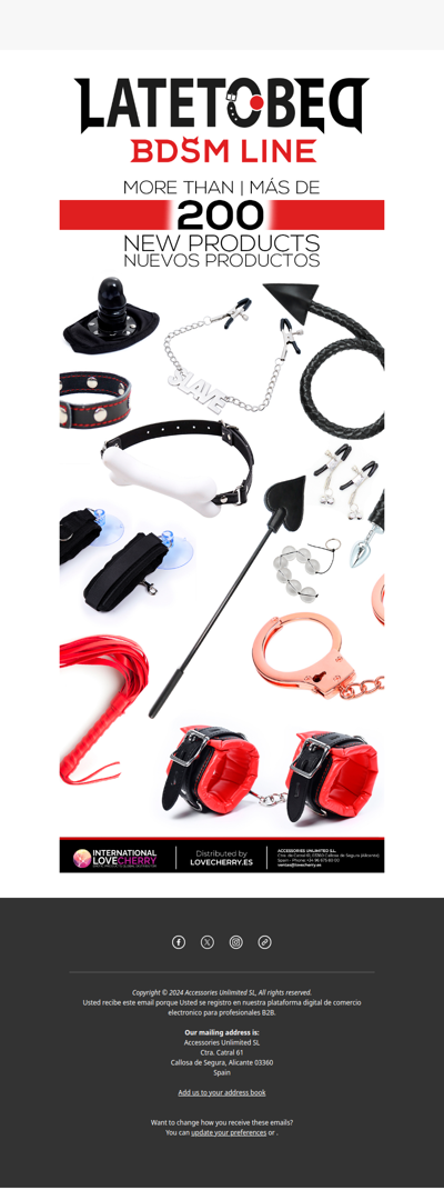 BONDAGE BDSM LINE | +400 PRODUCTS