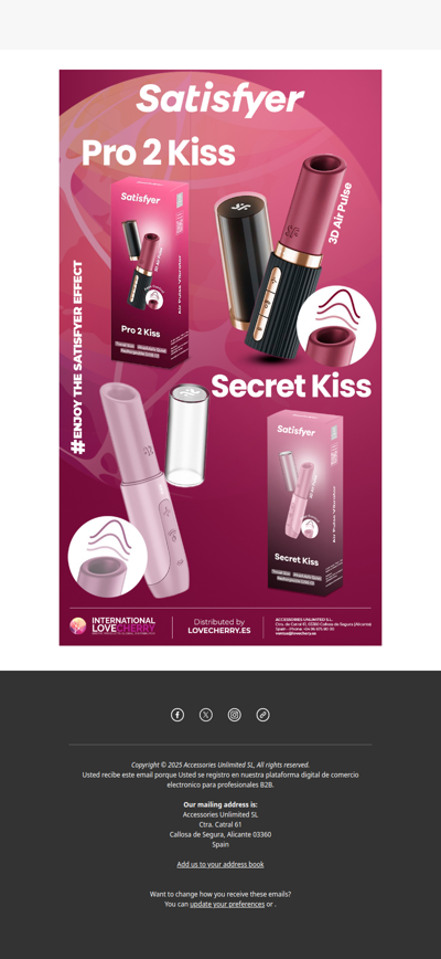 NEW SATISFYER - PRO 2 KISS & SECRET KISS