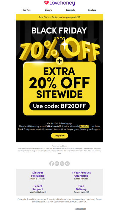 🔓UNLOCKED: EXTRA 20% Off + Up To 70% Off