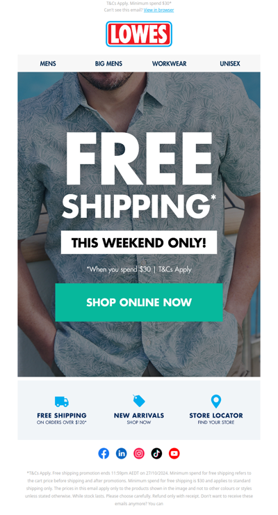 Early Access: FREE SHIPPING* this weekend only