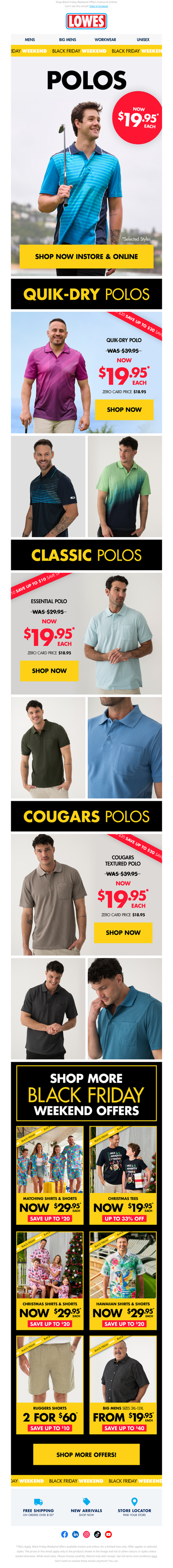 Summer-Ready Polos for only $19.95!*