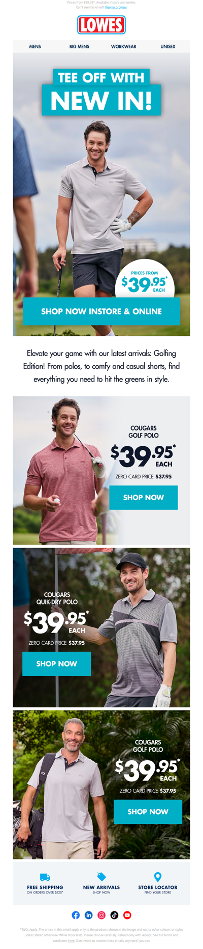 NEW to Lowes: Shop the Golfing Range