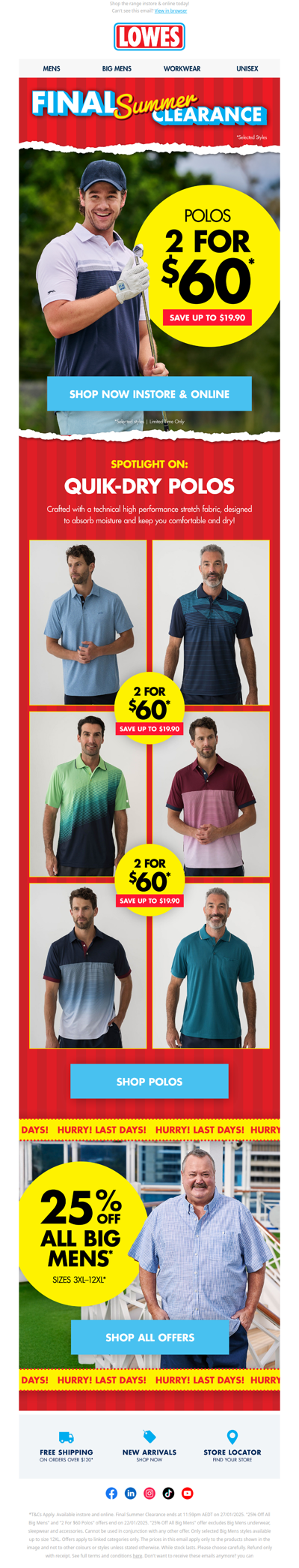 Score BIG: 2 Polos for $60!*