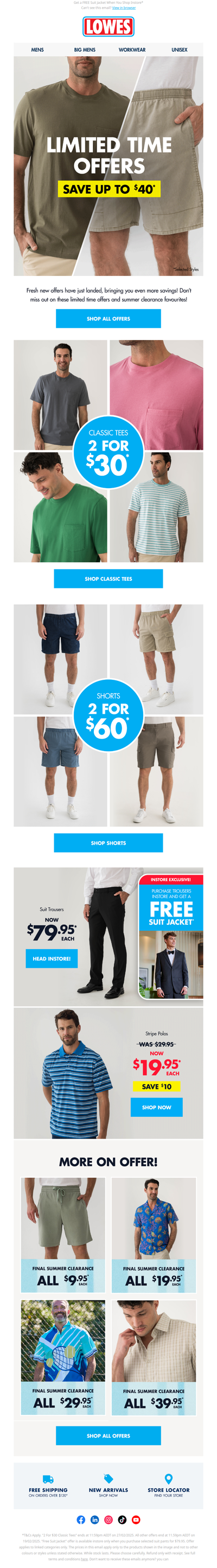 2 for $30* Classic Tees! | New Offers Inside!