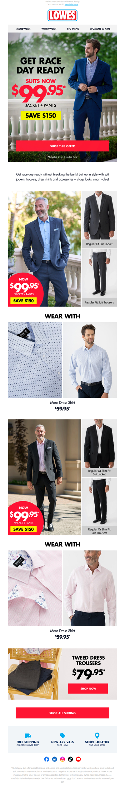 👔 Suit Up for ONLY $99* – Save Big with $150 Off!