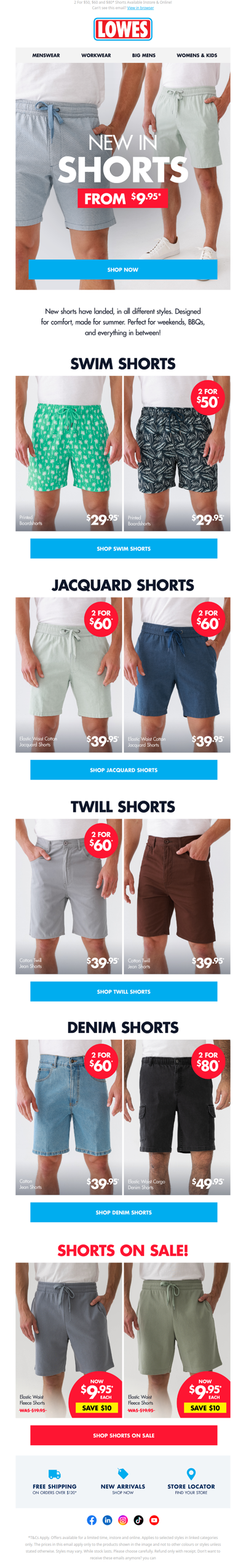 Shorts Season Starts NOW! – From Just $9.95*