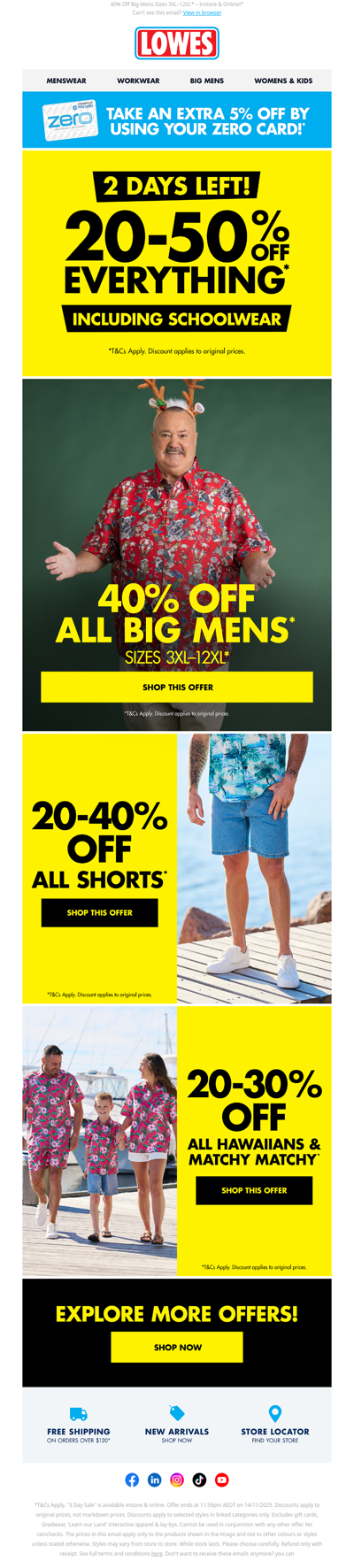 Only 2 Days Left! ⚡️ 20-50% Off EVERYTHING*