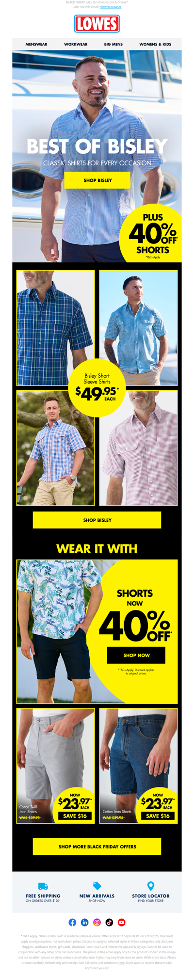 40% Off Shorts* – Plus Bisley Shirts You NEED!