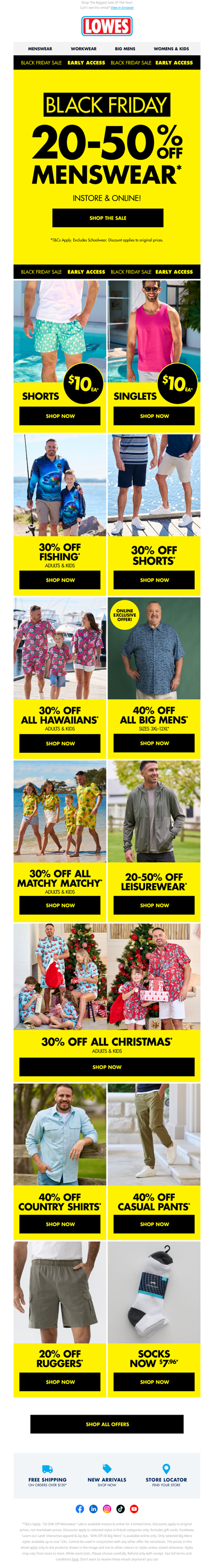 Early Black Friday Access! ⚡️ 20-50% Off Menswear*