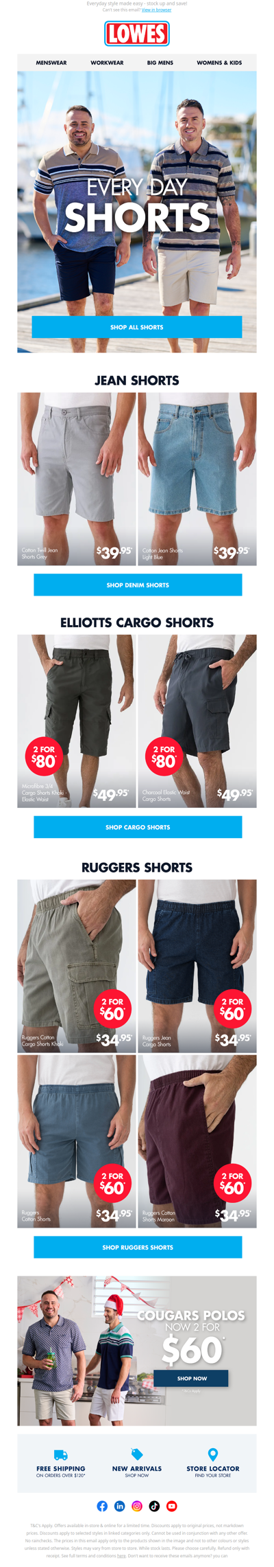 HOT OFFER: 2 For $60* Shorts!