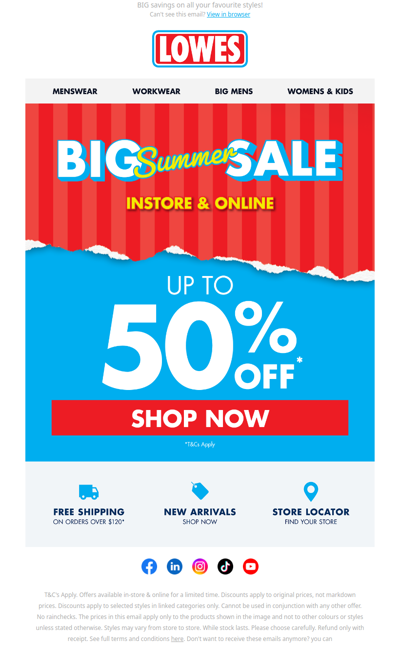 Big Summer Sale Is Here - Up To 50% Off*!