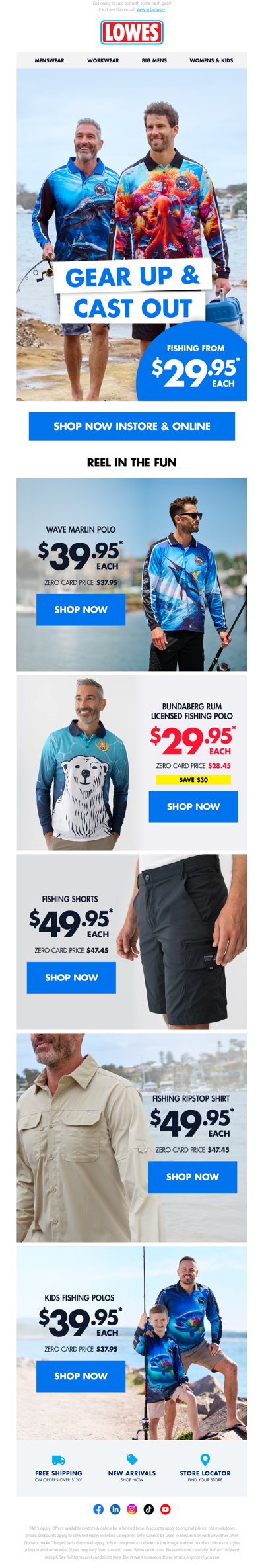 Fishing Favourites From $29.95*!