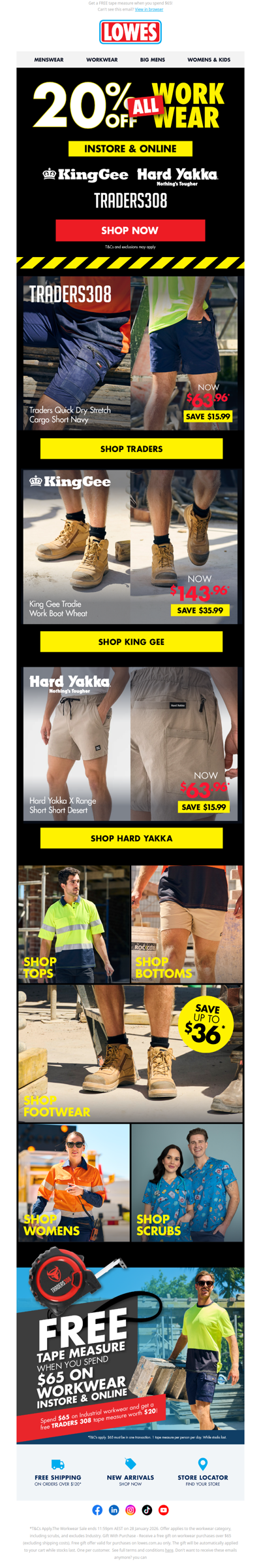 20% Off* All Your Favourite Workwear Brands!