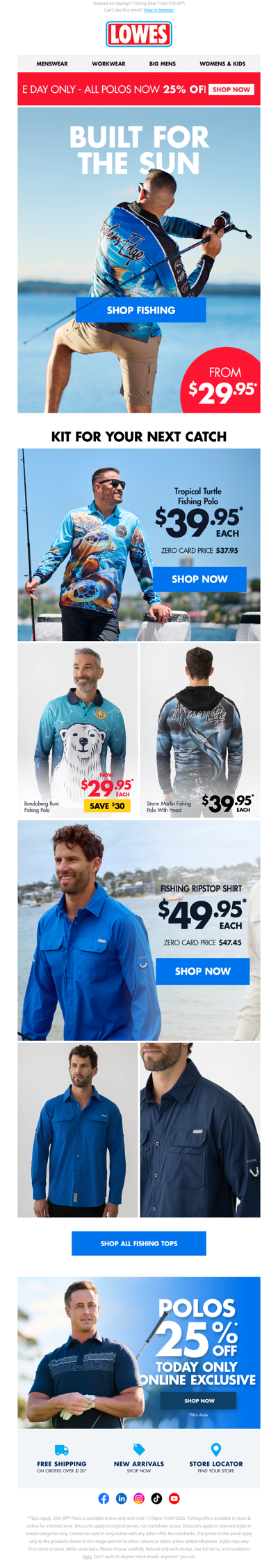 ONLINE EXCLUSIVE: 25% Off* ALL Polos!