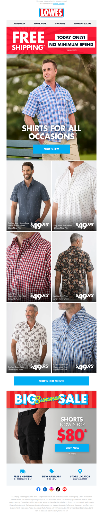 TODAY ONLY: Free Shipping On All Orders!*