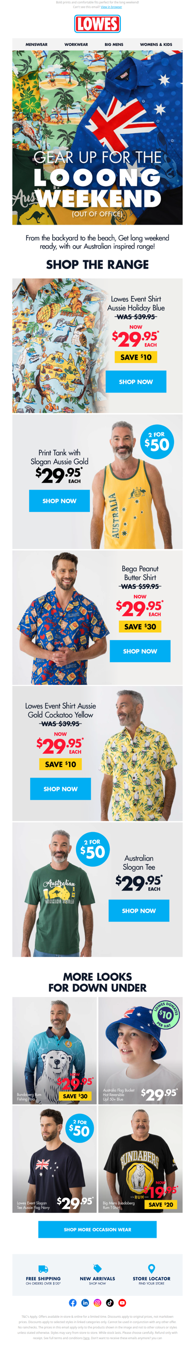 Aussie-Inspired Favourites From $19.95!*